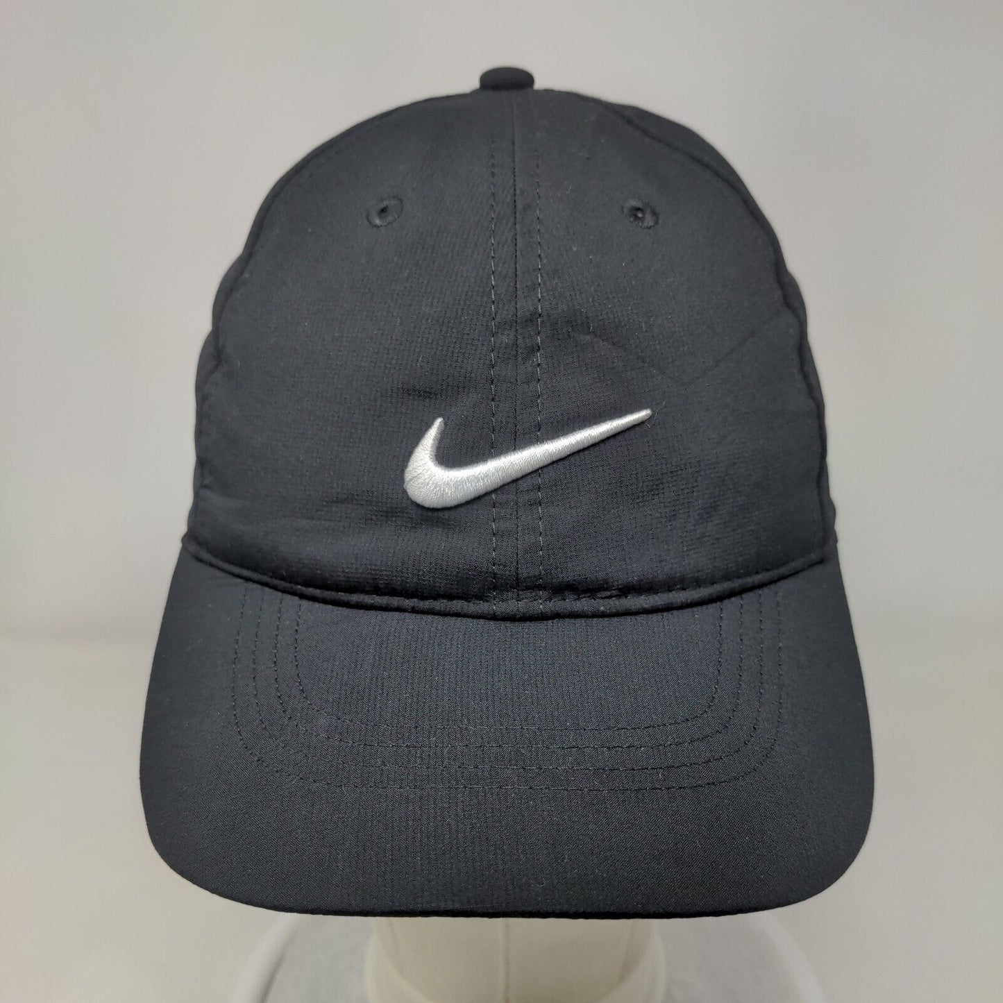 Nike Legacy91 Strapback Hat Black OSFM Embroidered Swoosh Dri-Fit