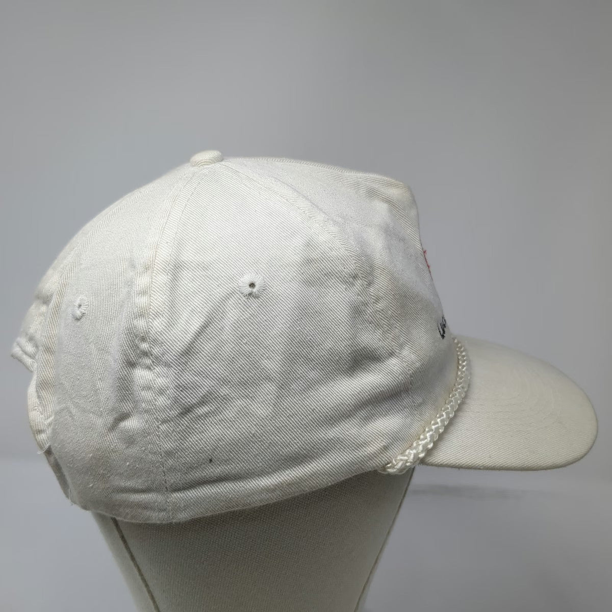 T.I. 5 Panel White One Size Hat Snapback Lucent Technologies Bell Labs Rope