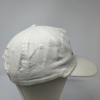 T.I. 5 Panel White One Size Hat Snapback Lucent Technologies Bell Labs Rope