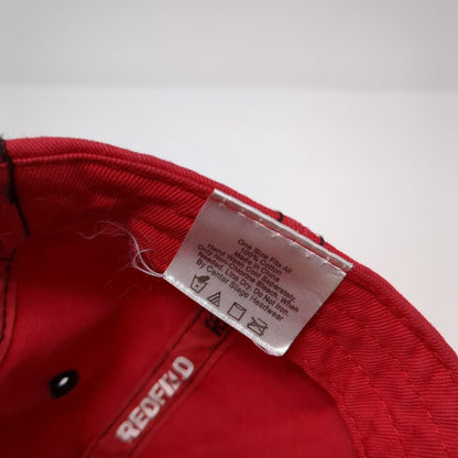 Redfield Strapback Hat Red One Size Adjustable Solid 6 Panel Outdoor