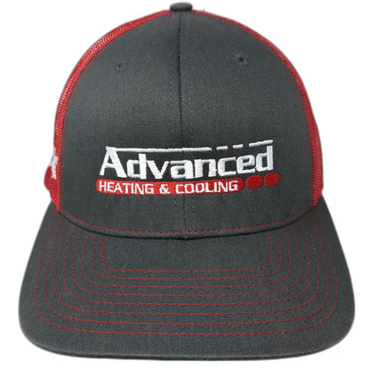 Richardson Trucker Hat Gray Red One Size Advanced Heating Cooling York Mesh hat