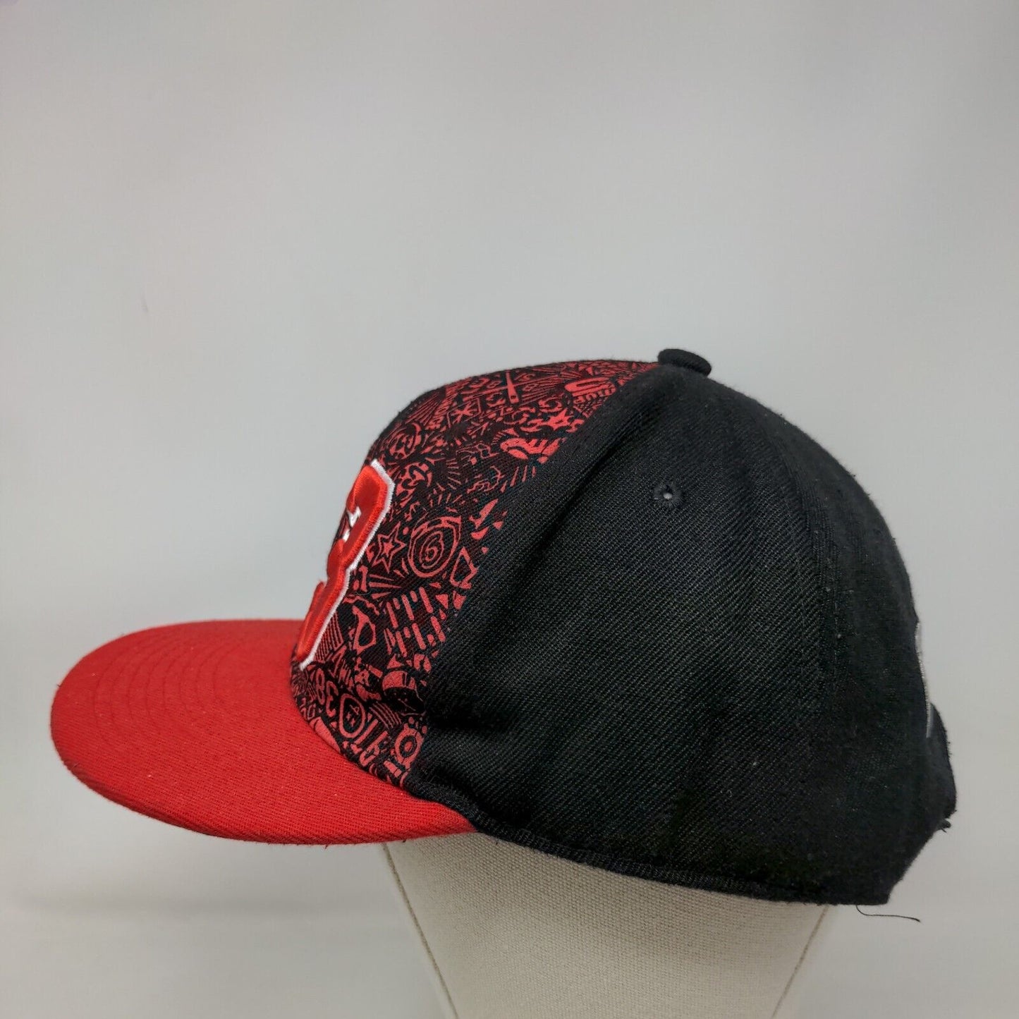 Malaki Chicago Snapback Hat #23 Red Black Embroidered Logo OSFM