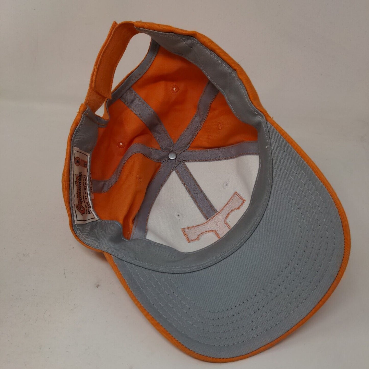 Tennessee Volunteers Men's Strapback Hat Orange White OSFA Embroidered Logo