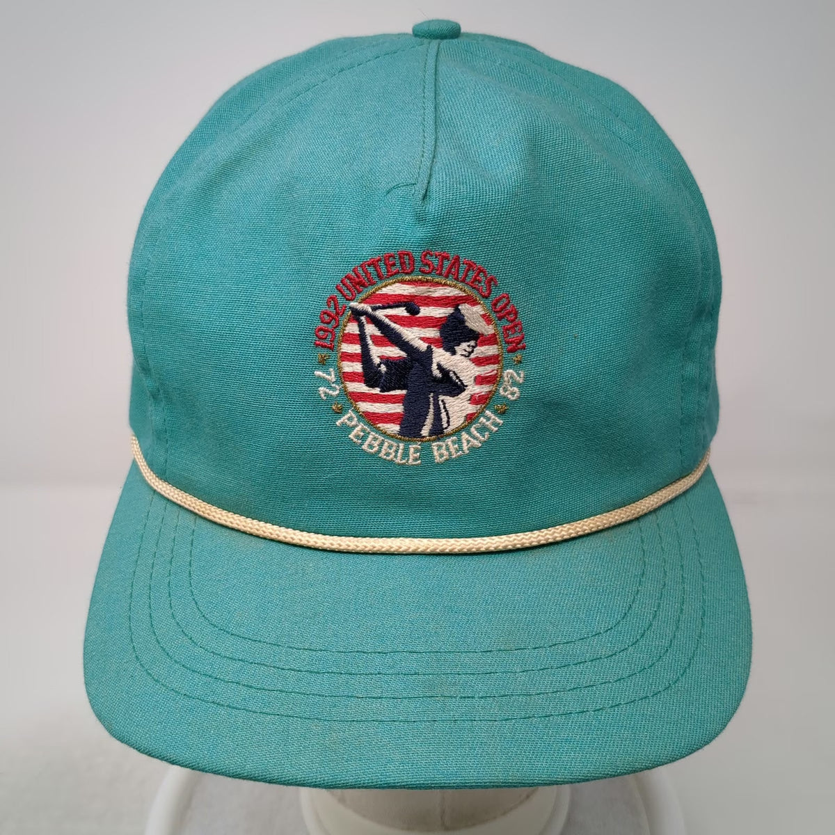 Cali Fame Trucker Blue Hat 1992 United States Open Pebble Beach Rope Vintage