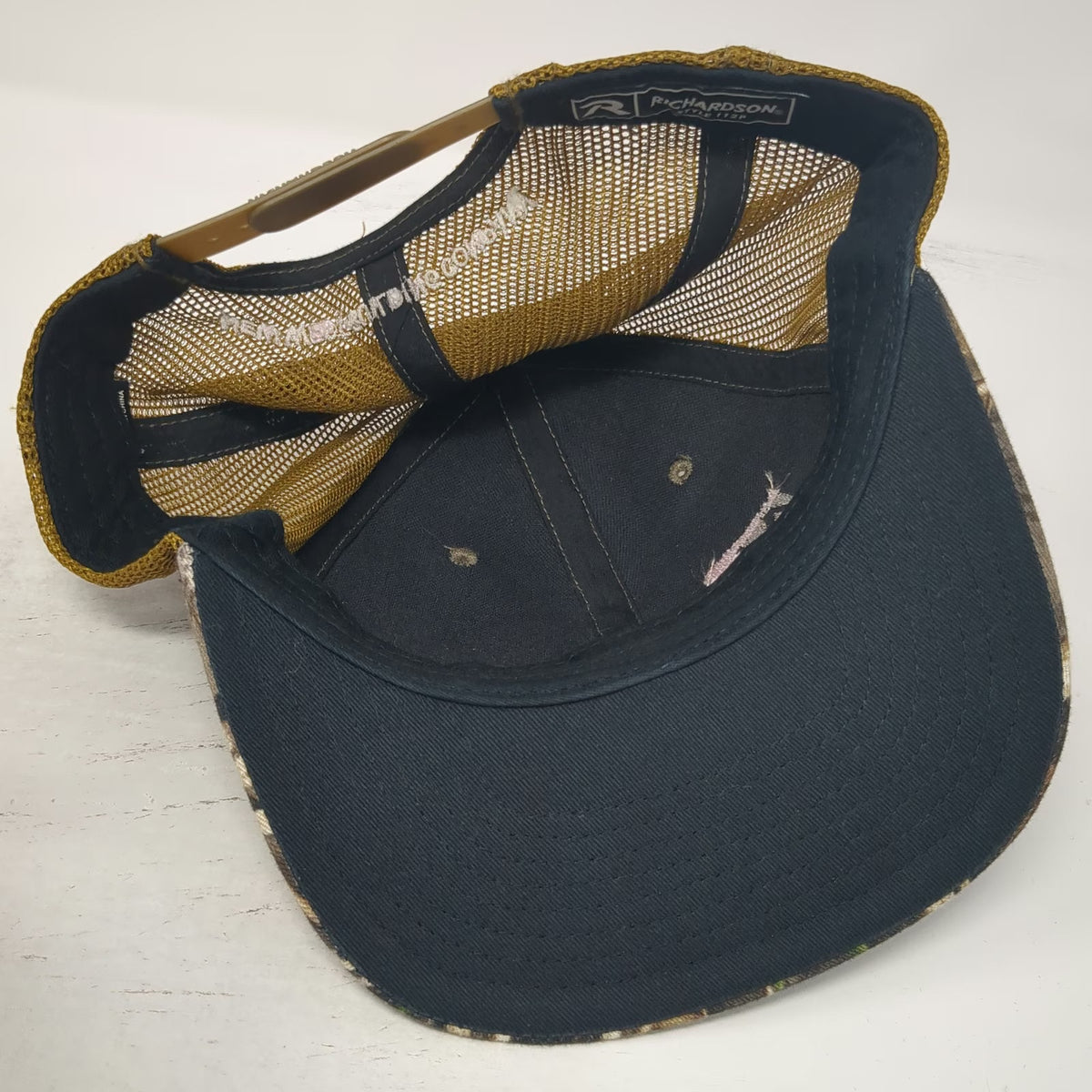Richardson Trucker Hat Brown Camo One Size New West Building Company Snapback