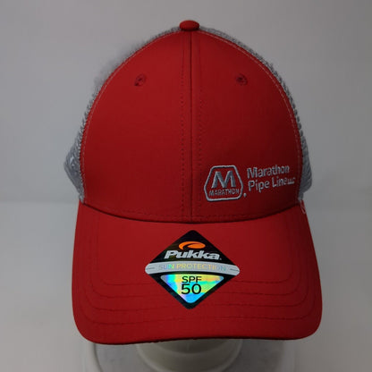 Marathon Pipe Line LLC Snapback Trucker Hat Red One Size SPF 50 Pukka