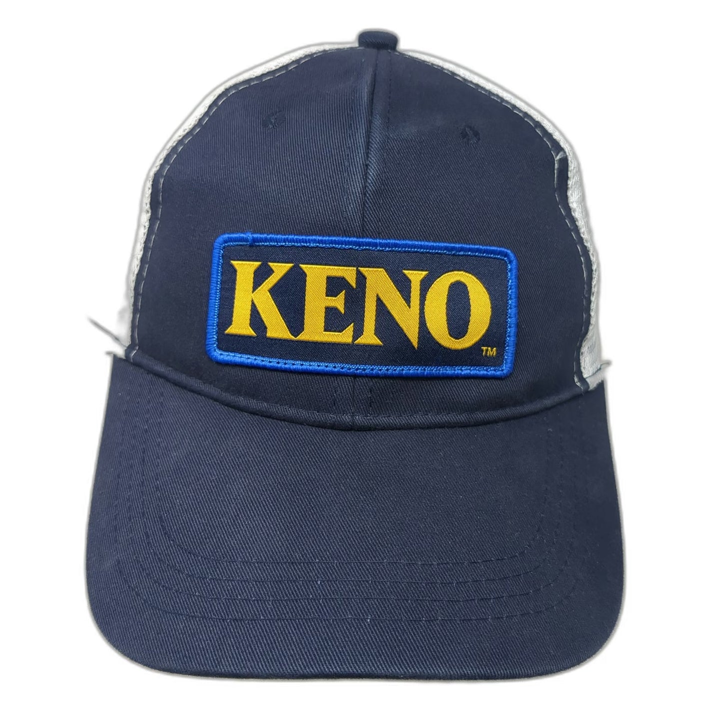 Trucker Hat Blue One Size Keno Patch Logo Mesh Back Snapback Baseball Cap Gear