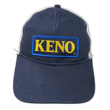 Trucker Hat Blue One Size Keno Patch Logo Mesh Back Snapback Baseball Cap Gear