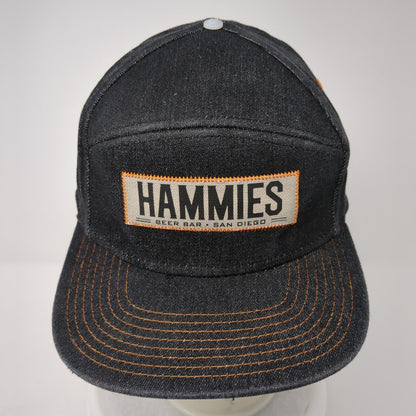 Hammies Beer Bar Snapback Hat Black One Size Adjustable Hamiltons