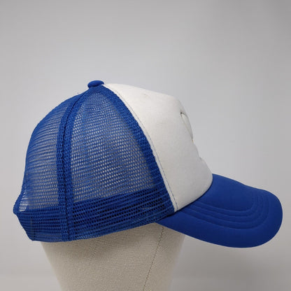 Living The Dream Snapback Trucker Hat Blue OS Adjustable Embroidered Mesh Back