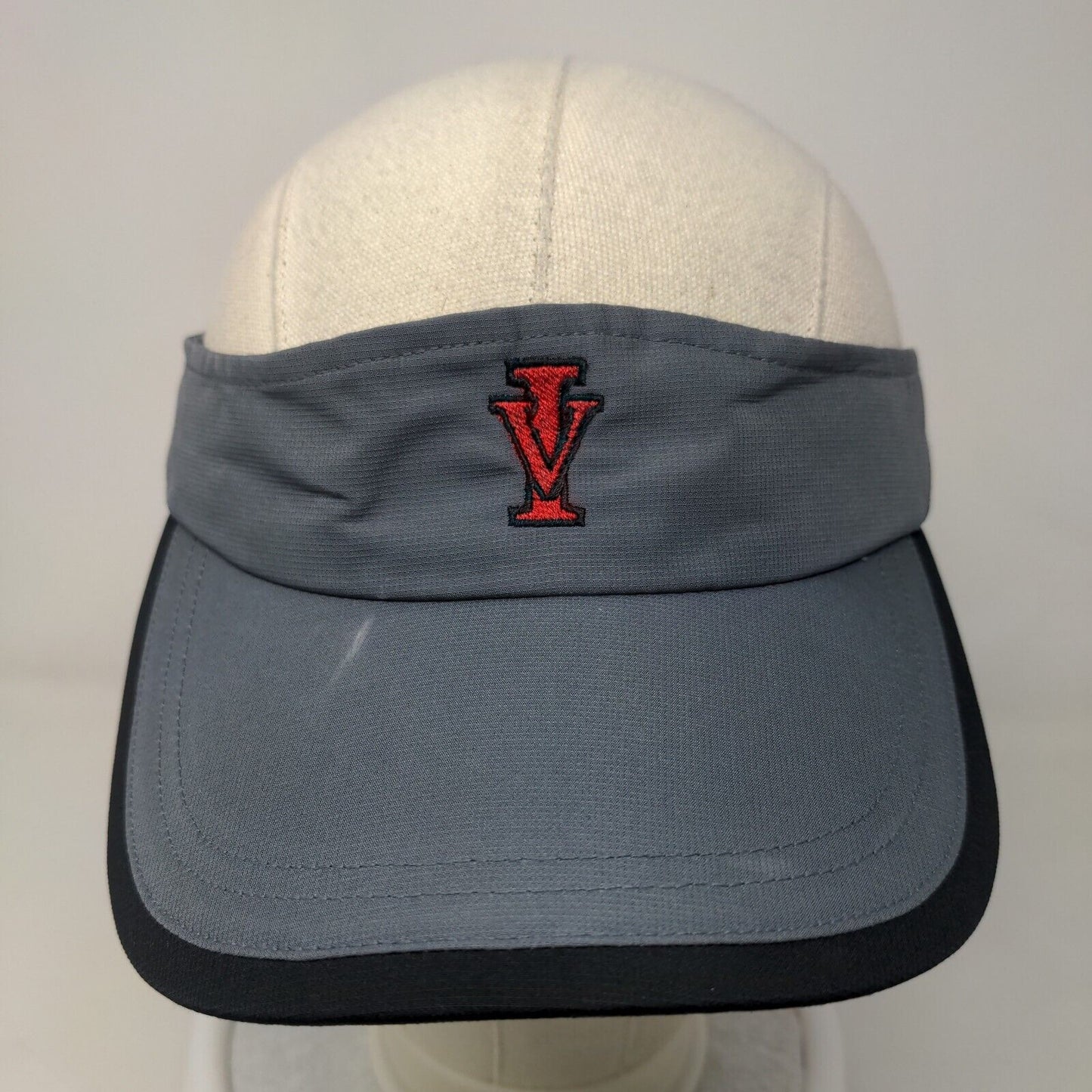 Richardson R Active Men's Strapback Sun Visor Cap Hat Embroidered IV Logo Gray