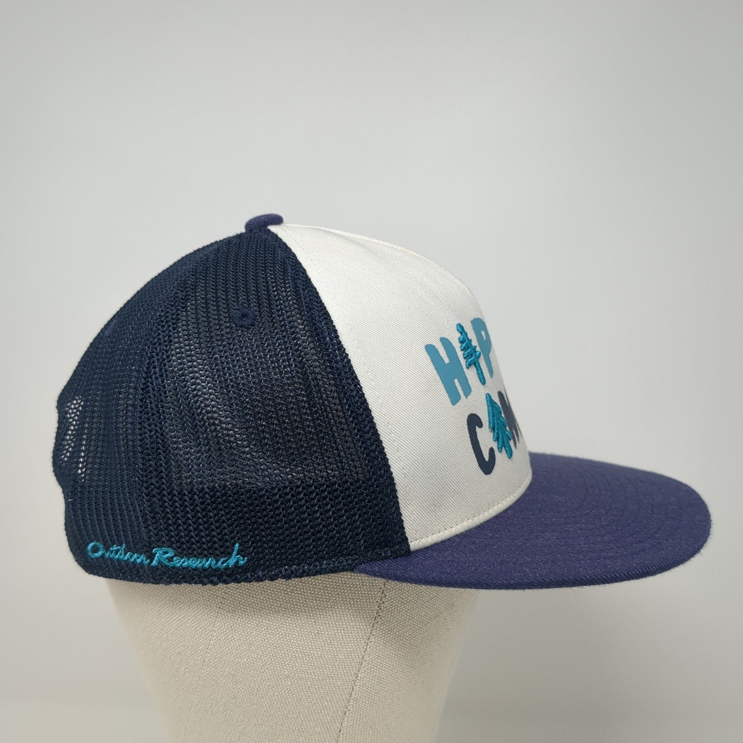 Happy Camper Trucker Hat Blue One Size Adjustable Mesh Back Outdoor Research