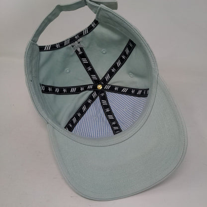 Adidas Slideback Hat Greenish-Blue One Size Adjustable Embroidered Trefoil
