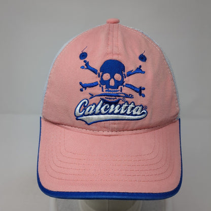 Calcutta Strapback Trucker Hat Pink One Size Mesh Back Adjustable