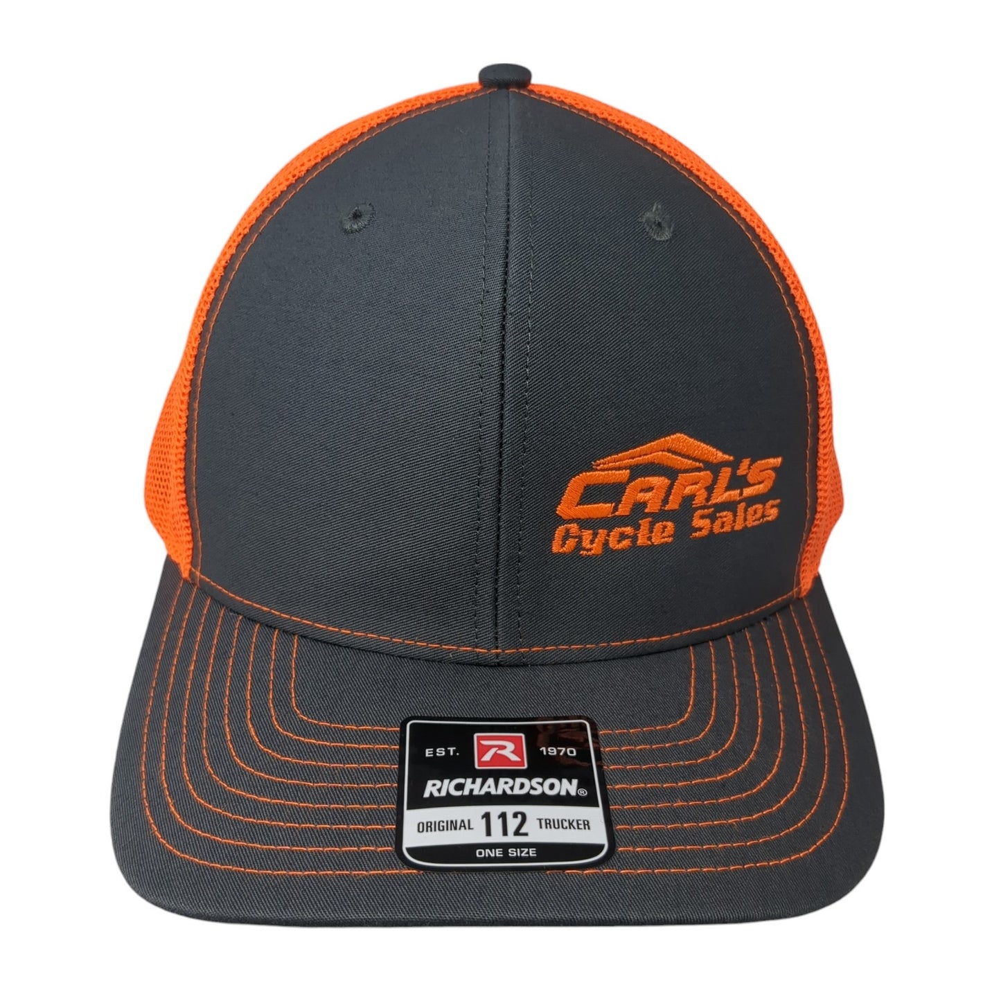 Carl's Cycle Sales Snapback Mesh Back Trucker Hat Multi One Size Adjustable