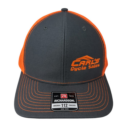 Carl's Cycle Sales Snapback Mesh Back Trucker Hat Multi One Size Adjustable