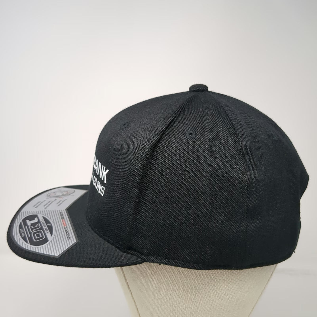 Flexfit Snapback Black One Size Burbank Ammo & Guns Target Shield Logo 110 Hat
