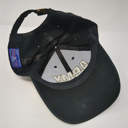 United States Army Slideback Hat Black One Size Eagle Crest 6 Panel