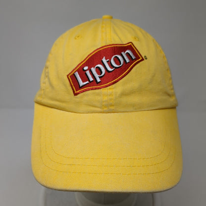 Lipton Slideback Hat Yellow One Size Adjustable Embroidered Toppers