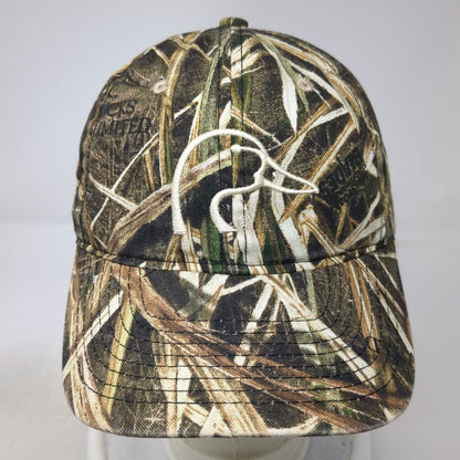 Ducks Unlimited Brown Camo Baseball Cap One Size Marsh Grass Hunting Slideback