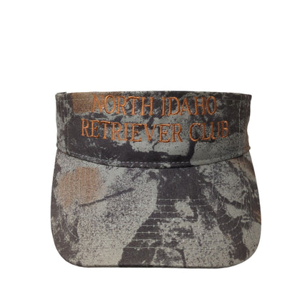 North Idaho Retriever Club Strapback Sun Visor Hat Camouflage One Size Cotton