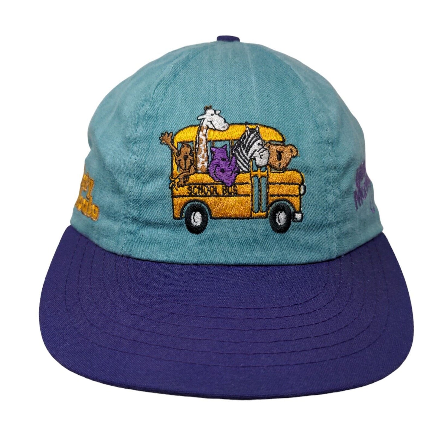 Ricky Rhino Boy's Stretchy Hat Blue Embroidered Logo Spell Out