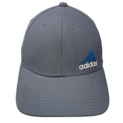 Adidas Baseball Cap Gray M Stretch Fit Embroidered Logo AEROREADY Athletic Hat