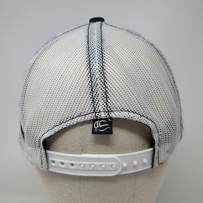 Bison Union Trucker Hat Black White One Size Snapback Mesh Embroidered Buffalo