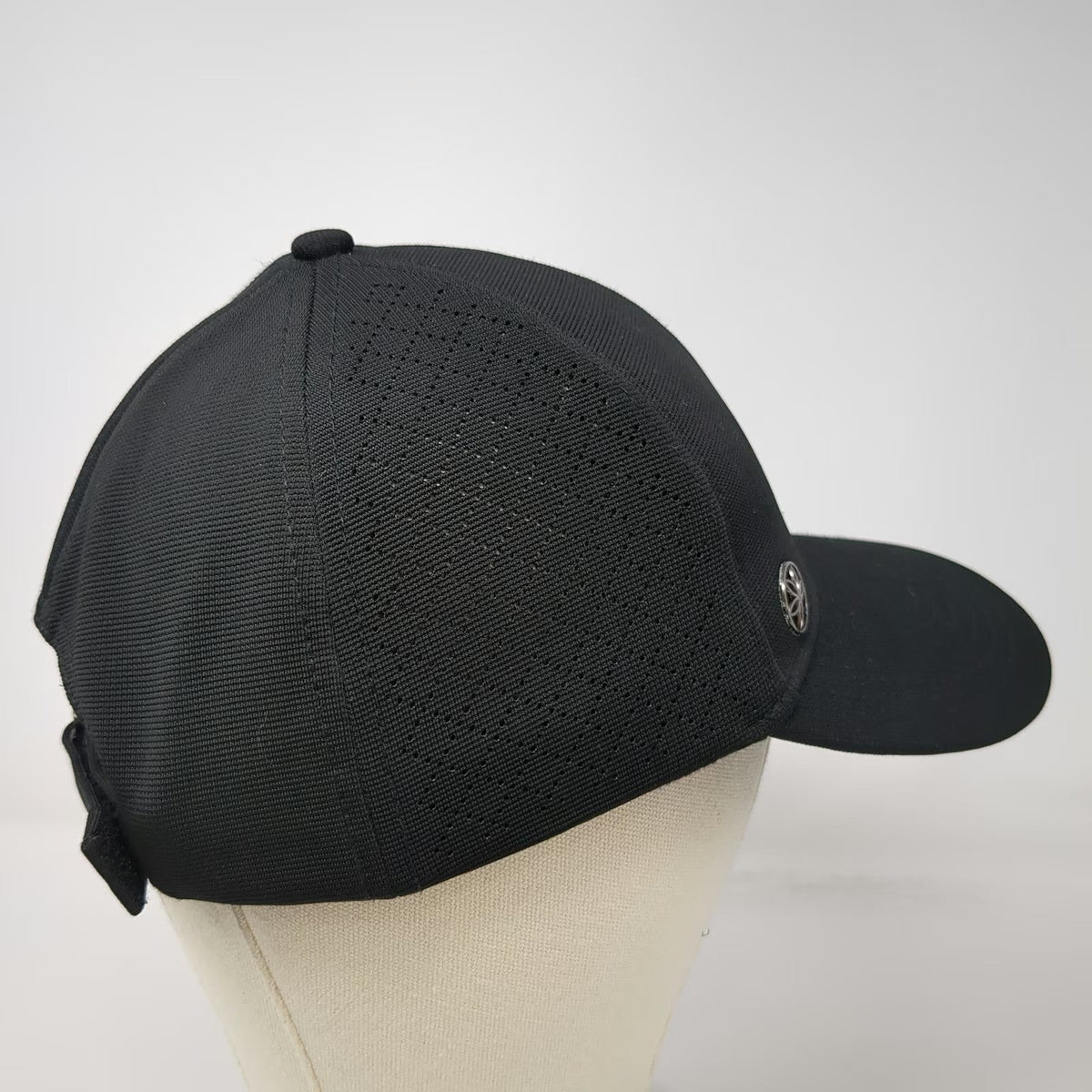 Gaiam Baseball Cap Black One Size Perforated Breathable Adjustable Slideback Hat