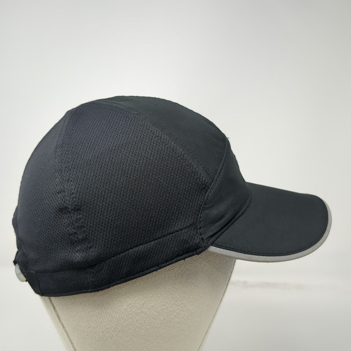 Nike Baseball Cap Black One Size Mesh Strapback Reflective Swoosh Running Hat