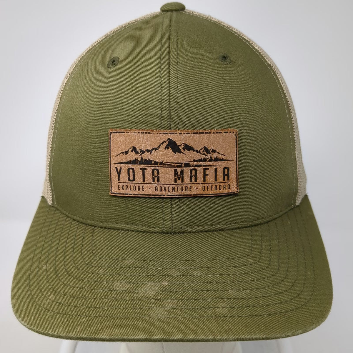 Yupoong Trucker Hat Green One Size Yota Mafia Mountains Offroad Mesh Snapback