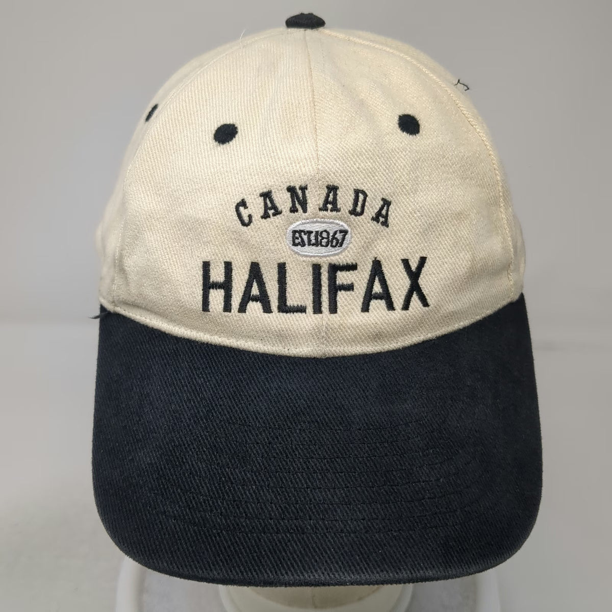 Celsius Baseball Cap Beige One Size Halifax Canada Strapback Two Tone Hat