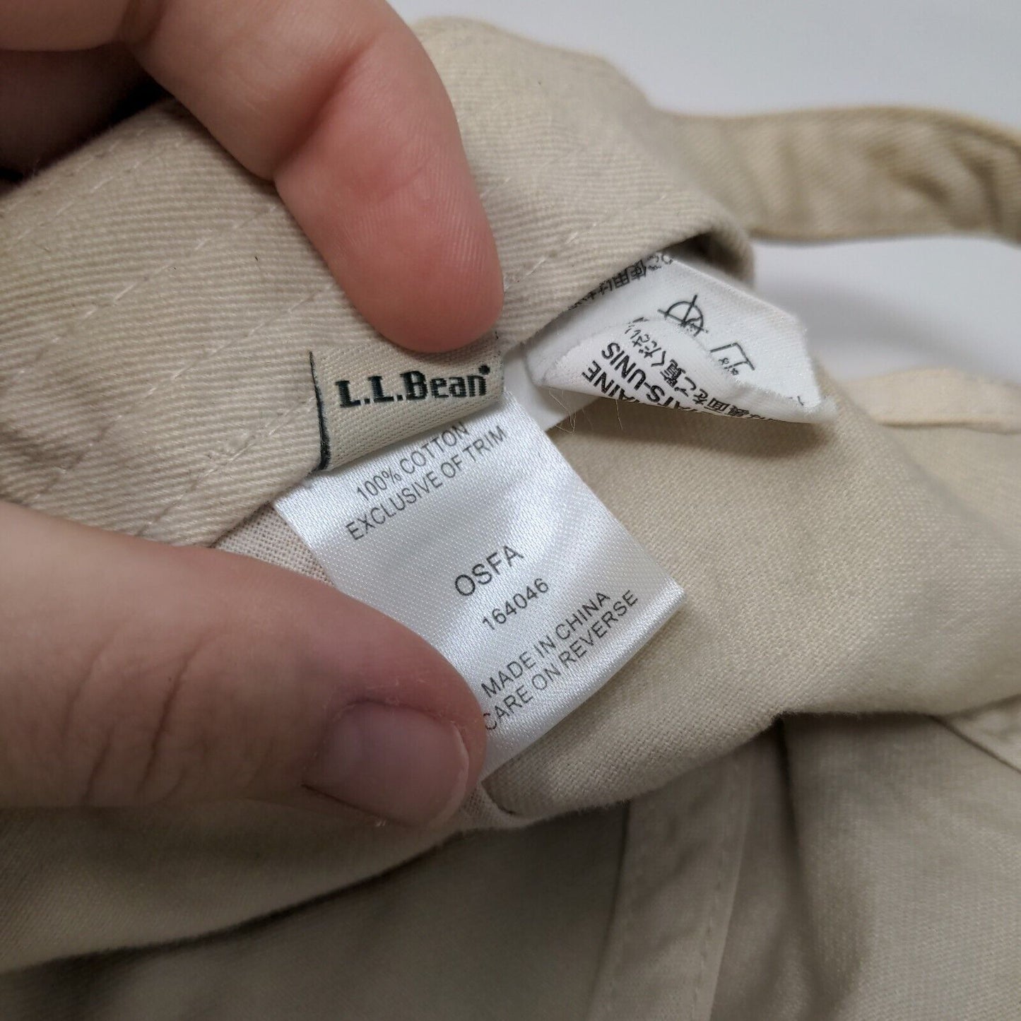 Sea Horse Slideback Hat Cream OSFA Embroidered Vent Holes L.L. Bean