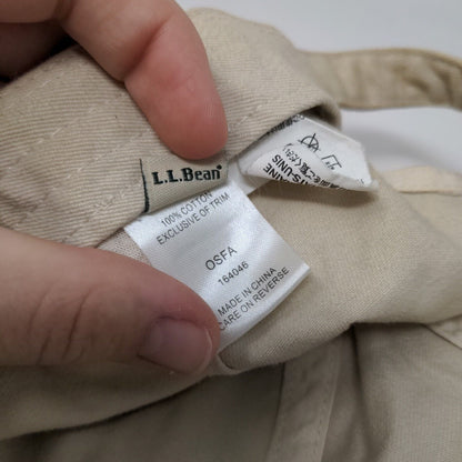 Sea Horse Slideback Hat Cream OSFA Embroidered Vent Holes L.L. Bean