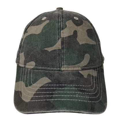 Unbranded Strapback Hat Camouflage OSFM Adjustable 6 Panel Blank