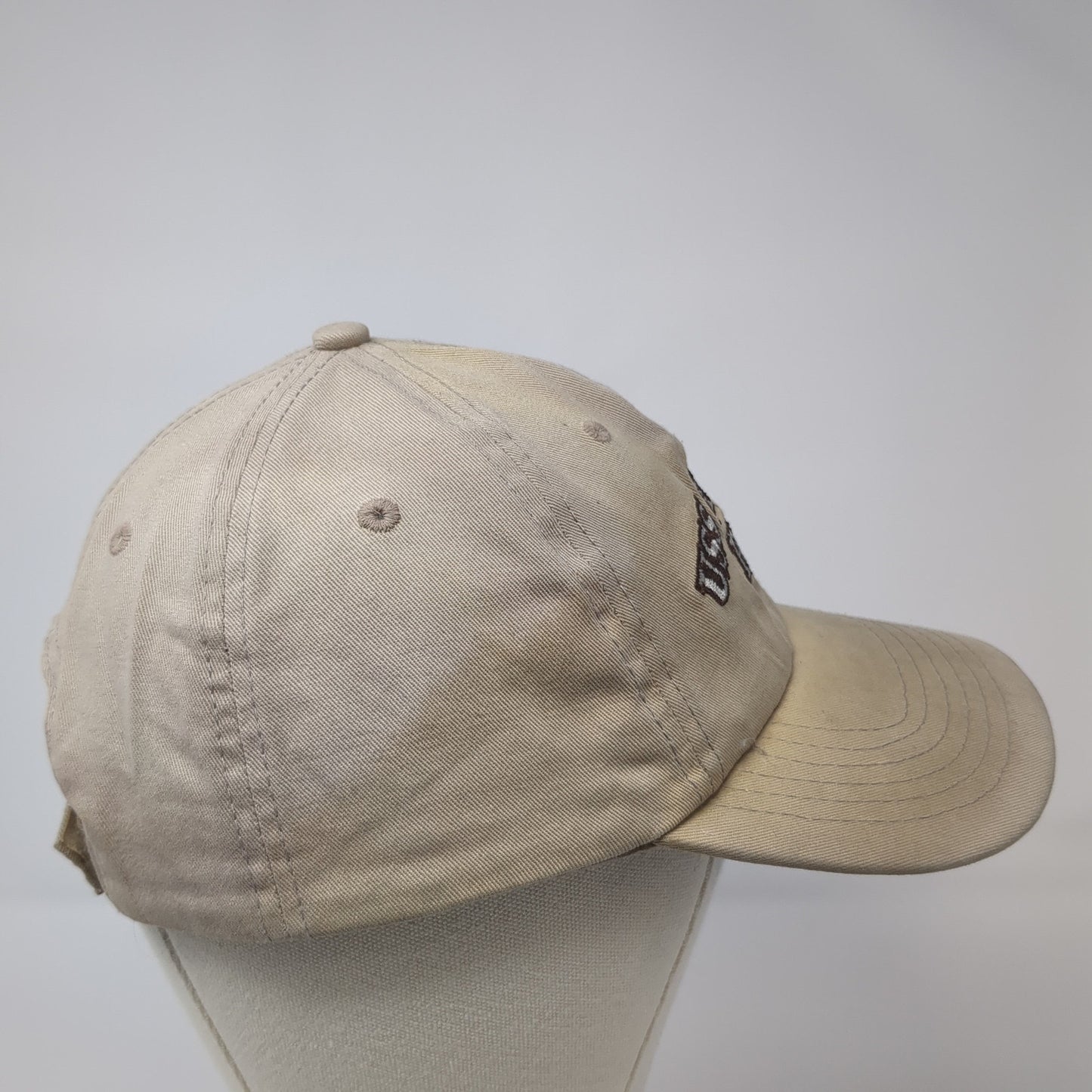 USS Arizona BB-39 Strapback Baseball Cap Brown One Size Adjustable Embroidered