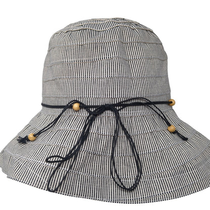 Unbranded Bucket Sun Hat Multicolor Beaded Striped Outdoor Blank
