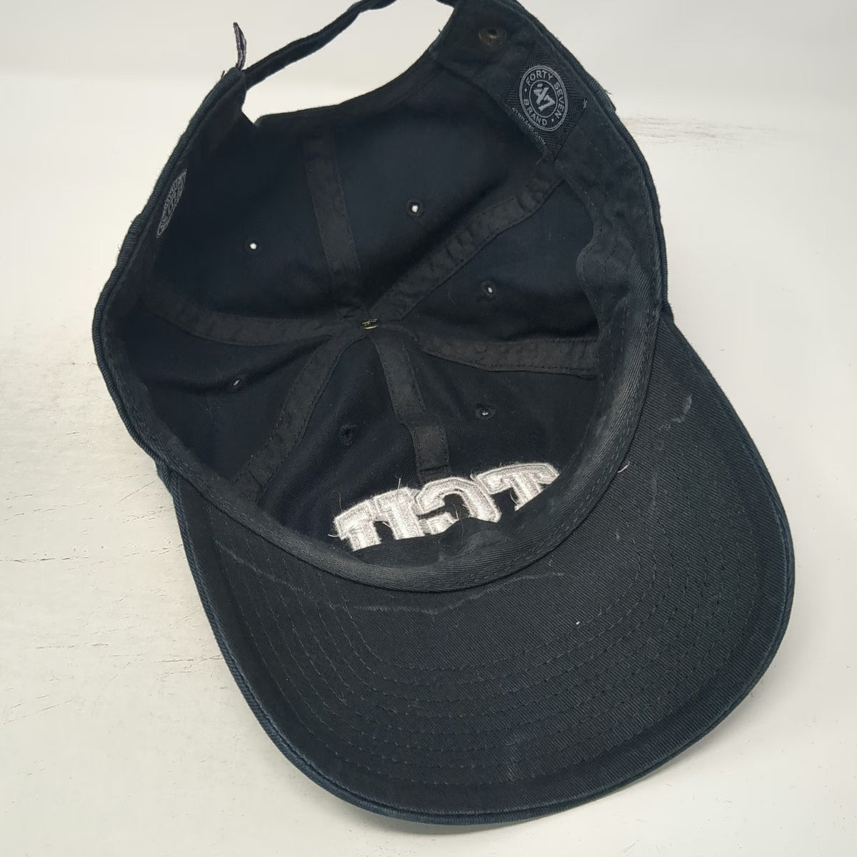 TCU Horned Frogs NCAA '47 Cap Black White One Size OS Slideback Hat Logo Cotton