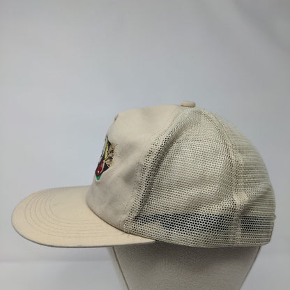 Crop Production Services Snapback Trucker Hat Tan OSFA Mesh Back 6 Panel