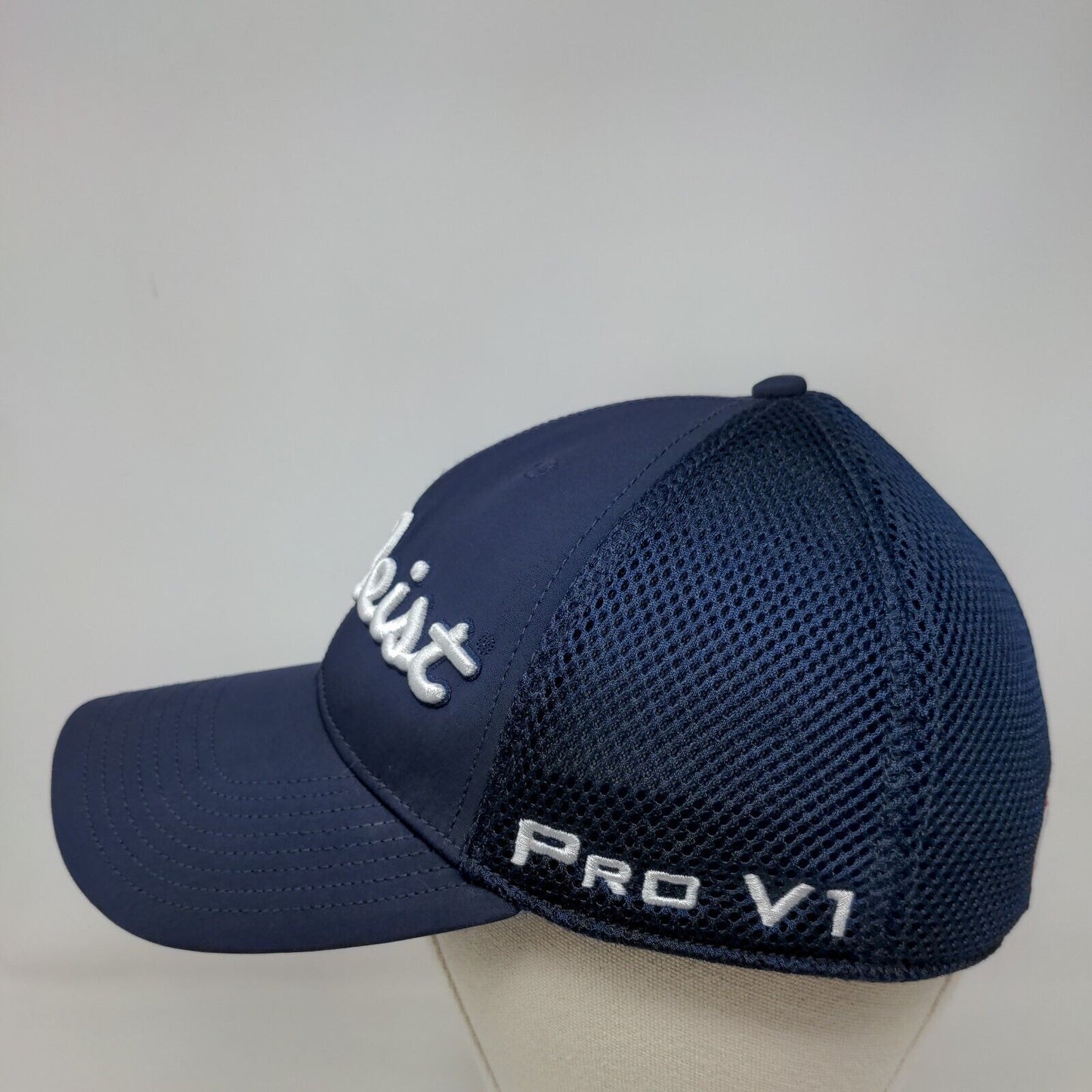 Titleist FJ Pro V1 Fitted Hat Blue Medium/Large Embroidered 6 Panel