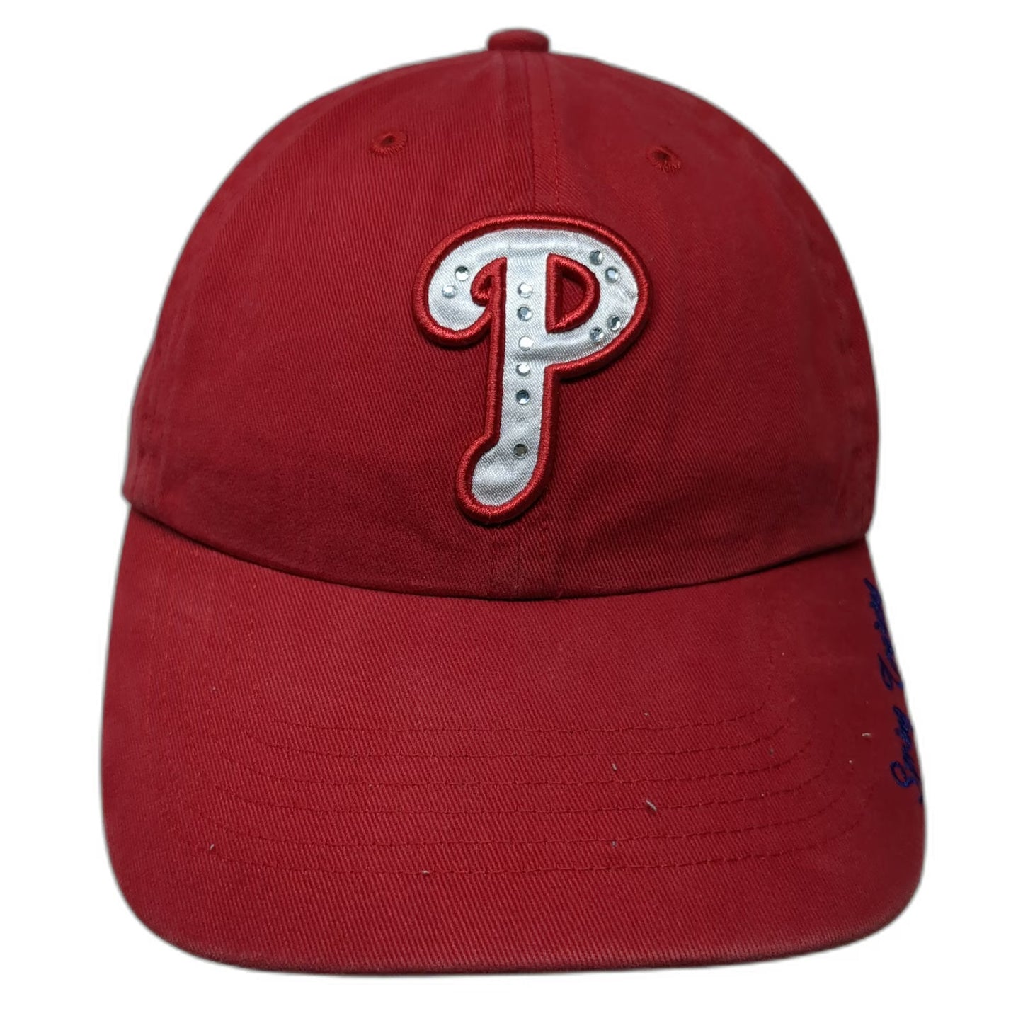 47 Brand Philadelphia Phillies MLB Red One Size Baseball Cap Rhinestone Logo Hat
