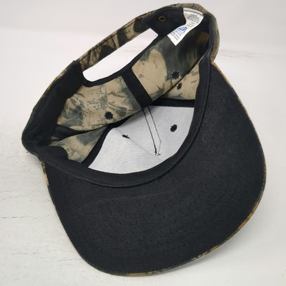 AJM International 5 Panel Brown One Size Camo Forest Products Logo Slideback Hat