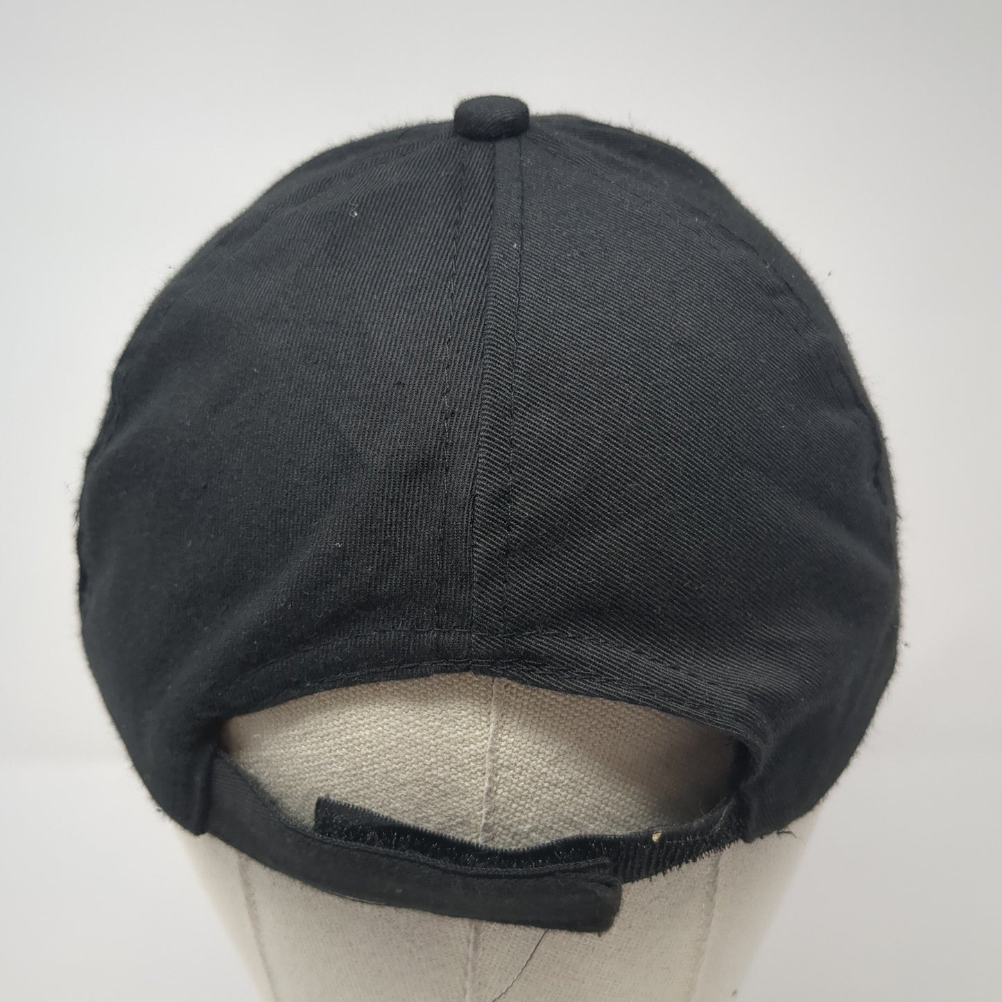 Unbranded Strapback Baseball Cap Black One Size Adjustable 6 Panel Blank