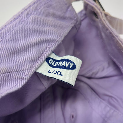 Old Navy Baseball Cap Purple XL Cotton Embroidered Logo Hat Slideback Adjustable