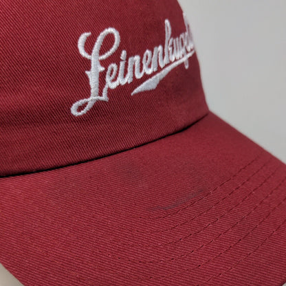 Leinenkugel's Slideback Hat Red One Size Adjustable Embroidered Vented Holes