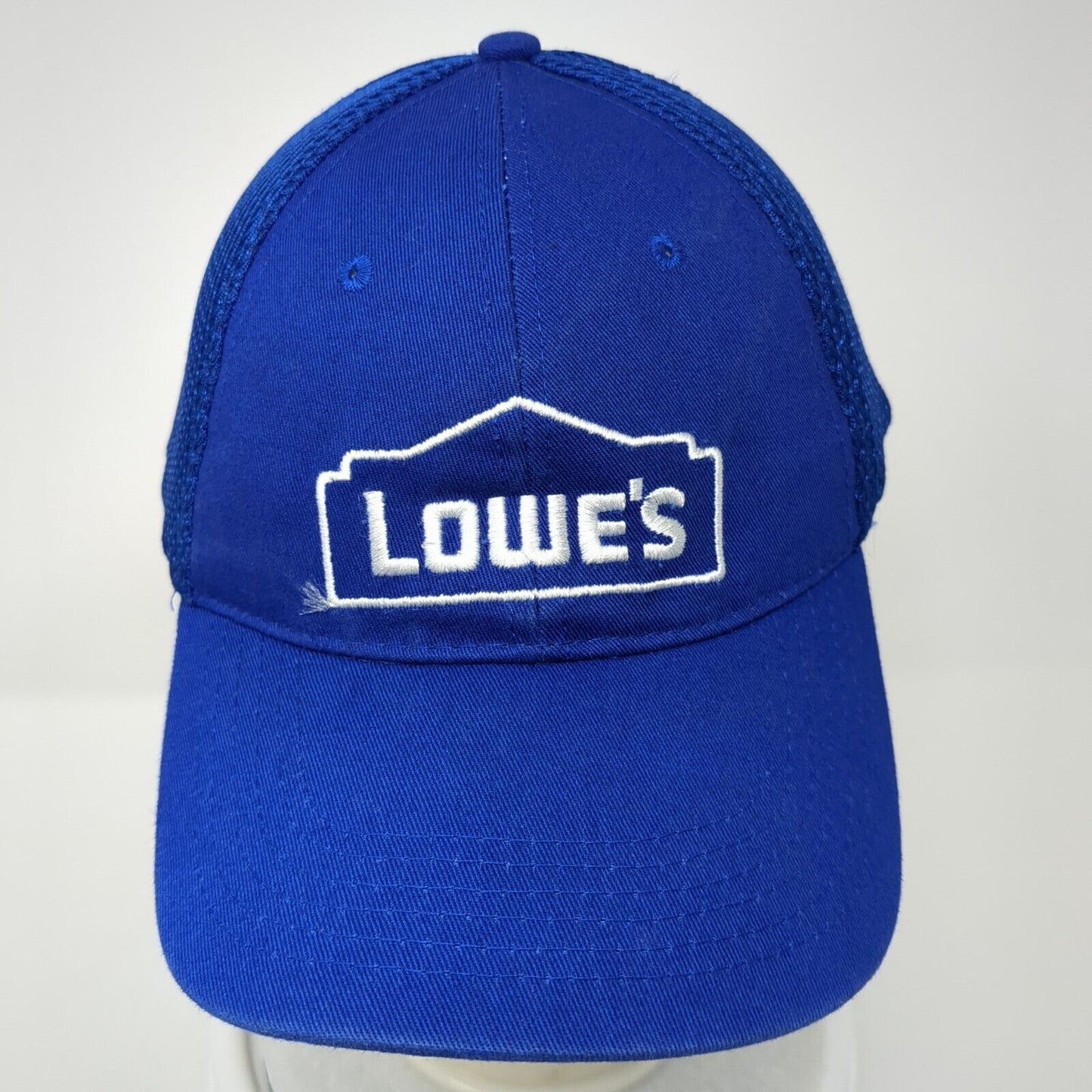 Lowe's Strapback Hat Blue One Size Adjustable Embroidered Mesh Back Cotton