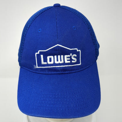 Lowe's Strapback Hat Blue One Size Adjustable Embroidered Mesh Back Cotton