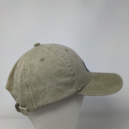 DRB Slideback Hat Tan OSFA Adjustable Embroidered Vent Holes 6 Panel HG