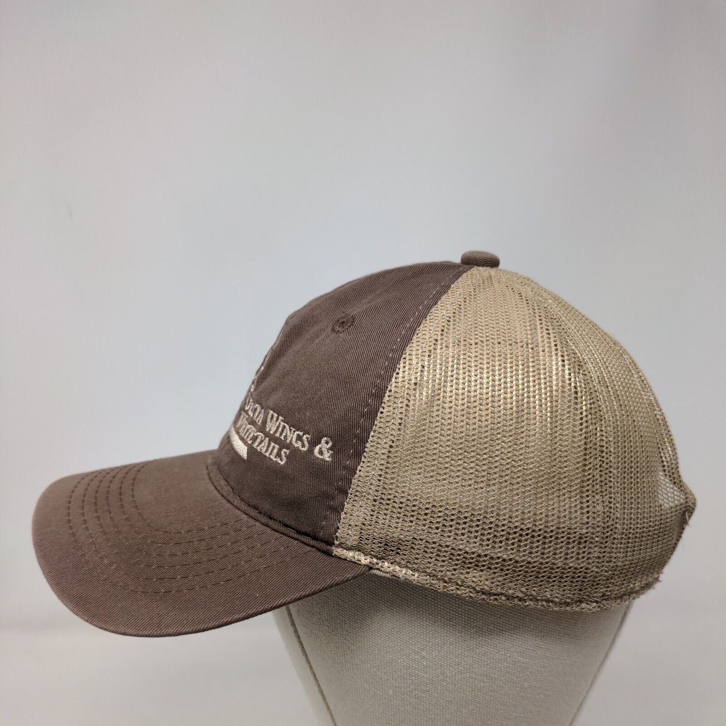 Delta Wings & Whitetails Strapback Mesh Back Trucker Hat Brown OSFM
