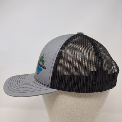 Camp Ida-Haven Snapback Trucker Hat Gray OSFA Adjustable Mesh Pacific Headwear